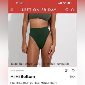 Left On Friday Palm Green Hi Hi Bottom Large